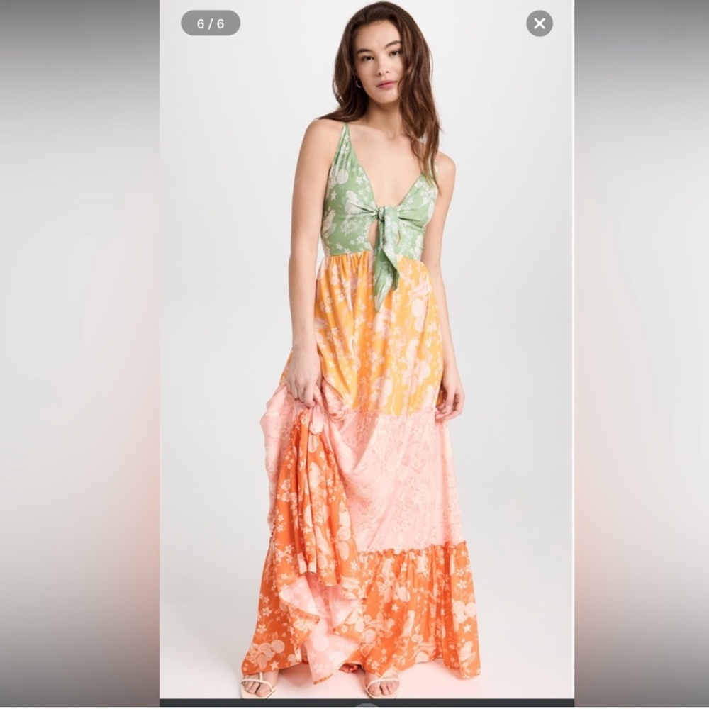 Agua Bendita Multi-Color Maxi Dress